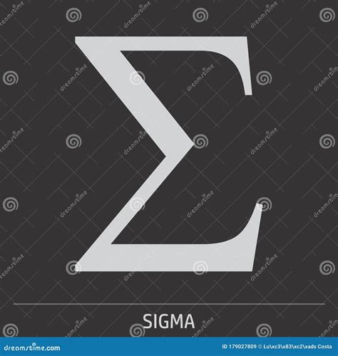 Sigma greek letter icon stock illustration. Illustration of letter - 179027809