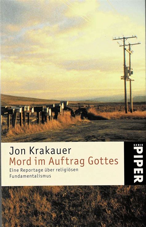 Amazon Mord Im Auftrag Gottes 9783492242769 Jon Krakauer Books