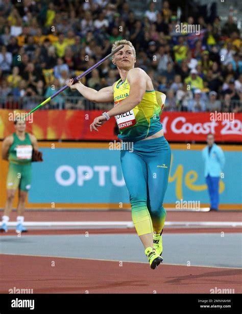 Australias Kathryn Mitchell Competes In The Womens Javelin Throw