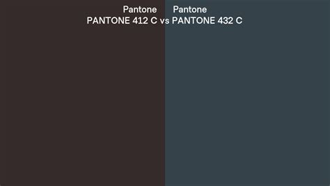 Pantone 412 C Vs Pantone 432 C Side By Side Comparison
