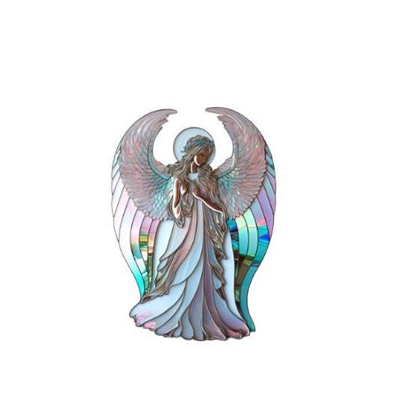 Large Easy Peel Angel Sticker Stained Glass Suncatcher Made From