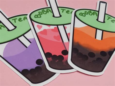 Boba Tea Sticker - Etsy