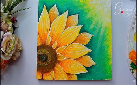 How To Paint Sunflowers 10 Amazing And Easy Tutorials Sunflower Painting Sunflower Canvas