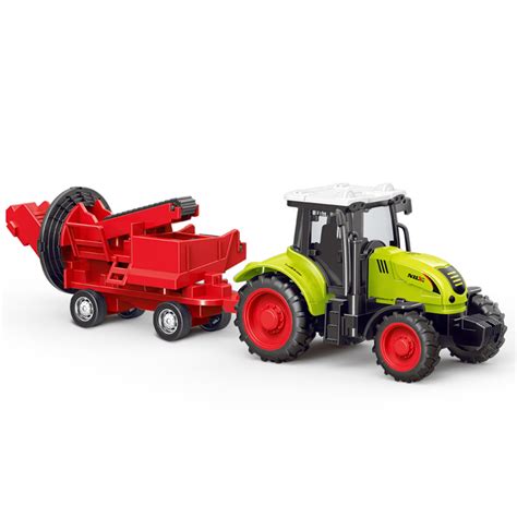 Friction Powered Farm Tractor Trucks - Tractor Trailer Toys - Farmer ...