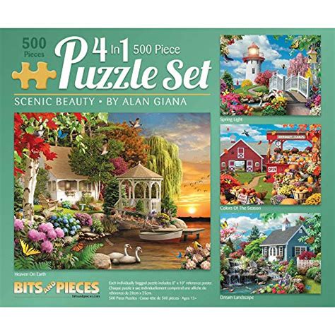 Bits And Pieces 4 In 1 Multi Pack 500 Piece Jigsaw Puzzles For