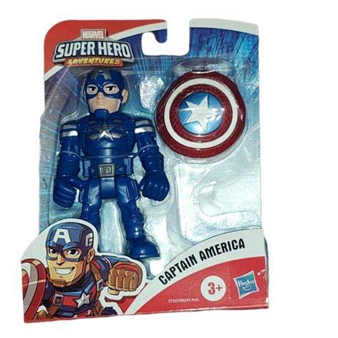 Hasbro | Toys | Playskool Marvel Super Hero Adventures 5 Inch Captain ...