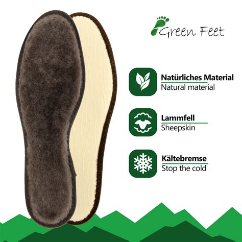 Greenfeet Lammfell Einlegesohlen Braun