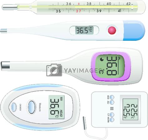 Vector Set Of Thermometers Of Different Types By Freesoulproduction Vectors And Illustrations With