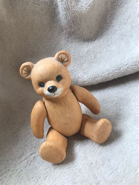 Ceramic Bear Statue With Articulated Limbs Etsy