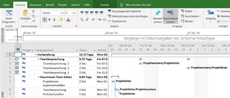 Microsoft Project Projekte Vorgänge und Meilensteine