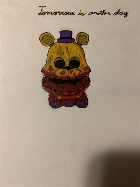 Fredbear Drawing I Did Rfivenightsatfreddys