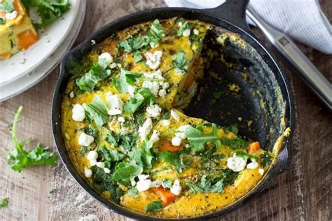 Sweet Potato And Kale Frittata With Goat Cheese Simple Healthy Kitchen