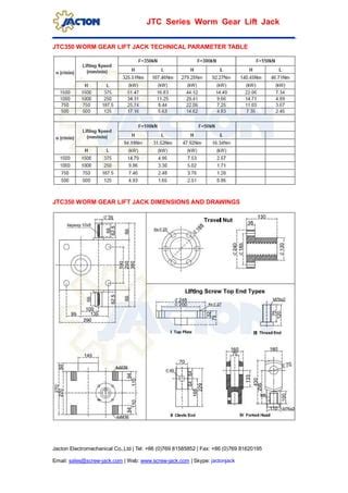 Jtc Worm Gear Screw Lifter Ton Actuator Arm Jackscrew T Linear