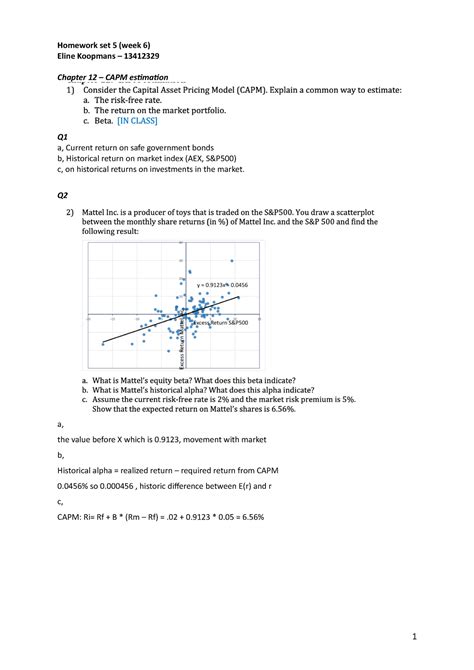 Finance Homeworkset 5 Week 6 Homework Set 5 Week 6 Eline Koopmans