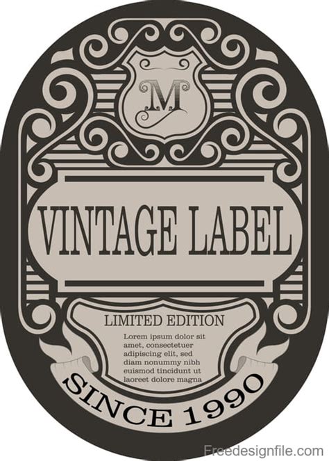 Vintage With Retro Labels Template Vectors Eps Uidownload