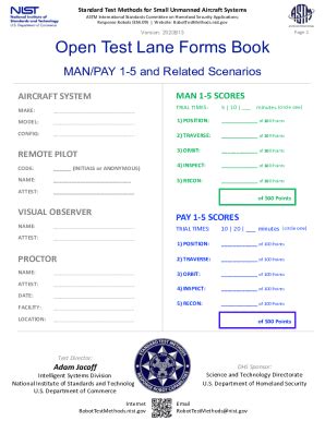 Fillable Online Obstructed Tests And Scenarios Open Test Lane And