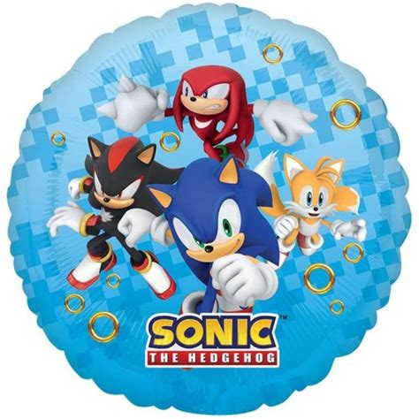 Palloncino Mylar 18 Cm 45 Sonic And Friends Rotondo