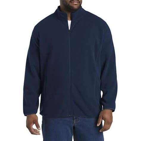 Dxl Big Tall Essentials Men’s Big And Tall Full Zip Polar Fleece Jacket Navy Dxl