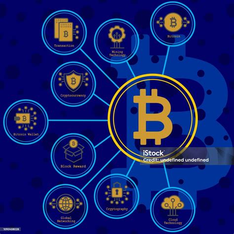 Infografis Bitcoin Dengan Ikon Bulat Ilustrasi Stok Unduh Gambar