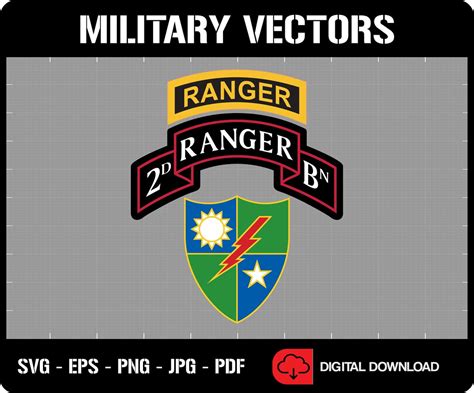 2nd Ranger Battalion U.S. Army Rangers RLTW Patch Logo Decal Emblem ...