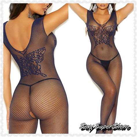 Sexy SuperShero Intimates Sleepwear Midnight Blue Butterfly