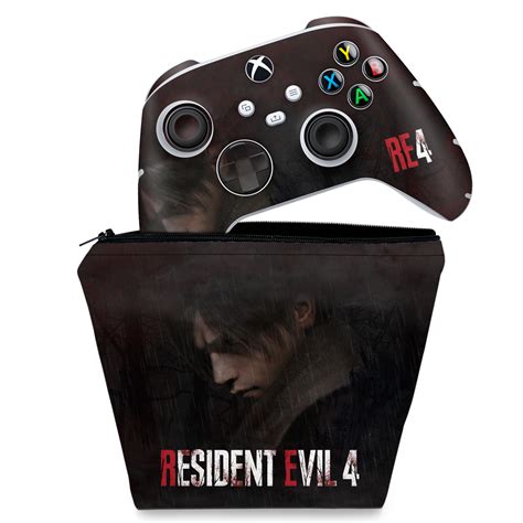 KIT Capa Case E Skin Xbox Series S X Controle Resident Evil 4 Remake