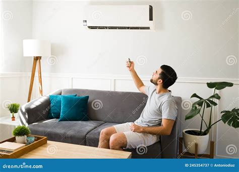 Cooling Down In The Summer With Air Conditioning Stock Image Image Of