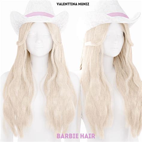 Barbie Hair Valenttina Muniz In Sims Sims Hair Sims Mods