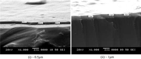 SEM Cross Sectional Analysis Of Thickness Determination For The