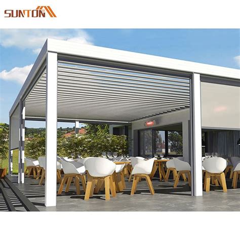 Install Easily Remote Control Pergola Outdoor Garden Buildings Gazebo