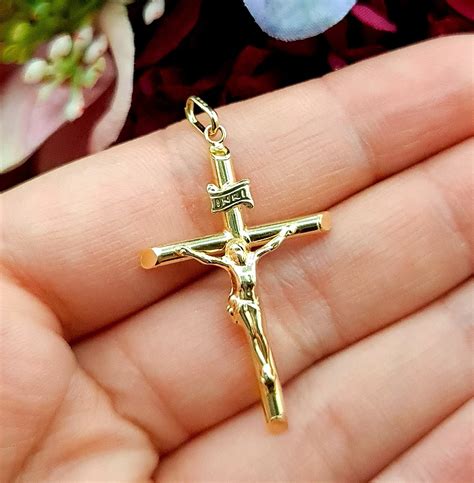 Traditional Shaped Cross In Italian Gold Campestre Al Gov Br