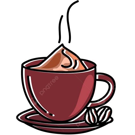 Creamy Coffee Cup With Beans Coffee Coffee Beans Coffee Cup Png And