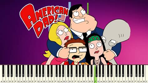 American Dad Intro Easy Piano Tutorial Youtube