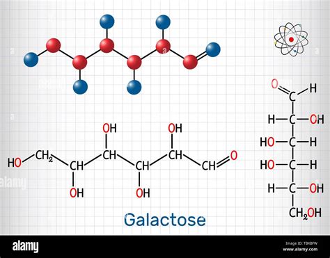 Lactose Milk Sugar Molecule Stock Vector Images Alamy