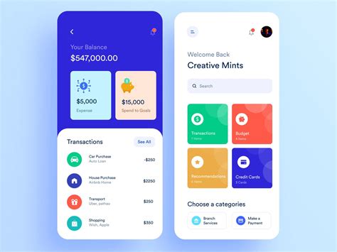 Bank Mobile Application Design