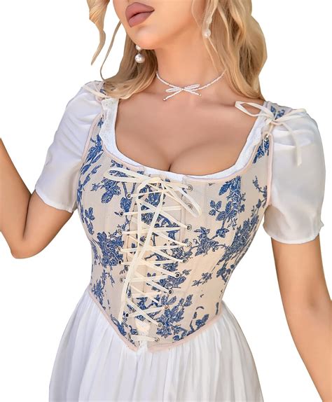 Alivila Y Fashion Womens Sexy Vintage 1920s Renaissance Lace Trim Corset Bustier Artofit