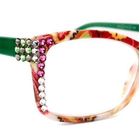 Glamour Quilted Bling Women Reading Glasses Adorned W Etsy