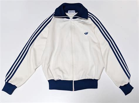 アディダス Adidas 70s 80s ジャージ サイズ2 デサント トラックジャケット 白×紺 17 アディダス ｜売買されたオークション