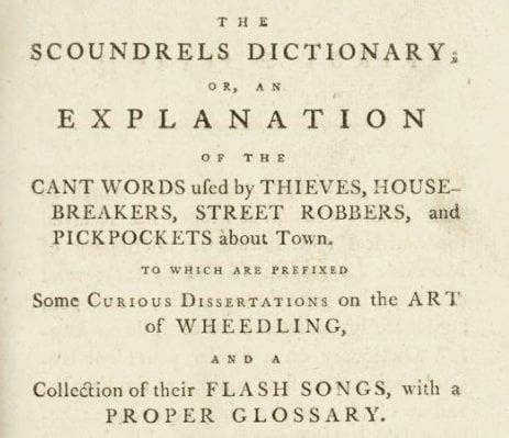 A 1788 dictionary of vulgar slang : r/bladesinthedark