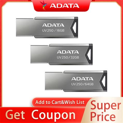 Unidad Flash Usb Adata Uv Pendrive Met Lico De Alta Velocidad De