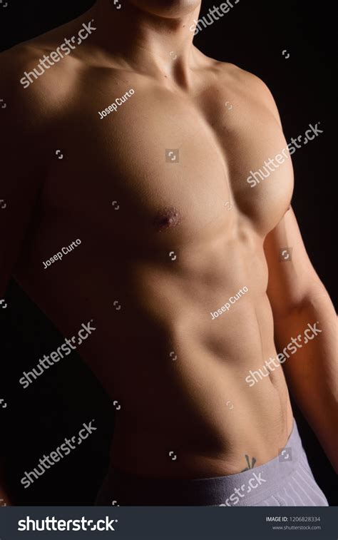 Naked Body Man On Black Background库存照片1206828334 Shutterstock