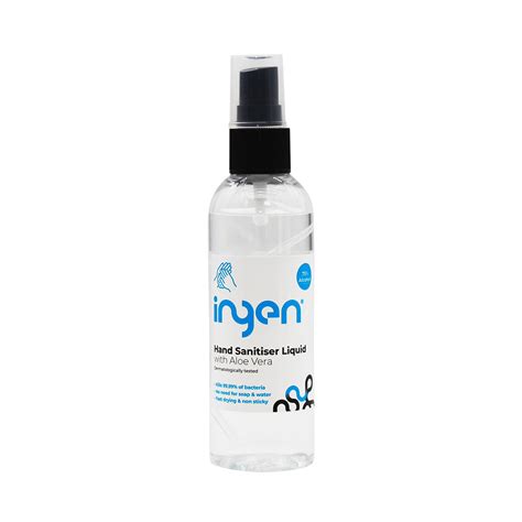 Ingen Alcohol Based Hand Sanitiser 100ml Liquid Spray Cap Bottle