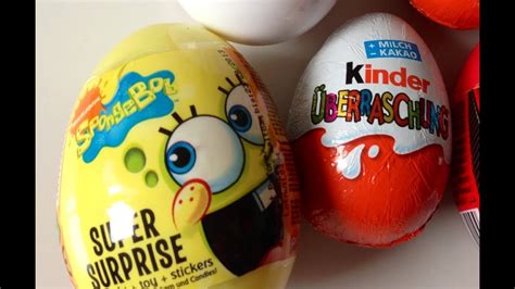 Kinder Surprise Eggs Unboxing Spongebob