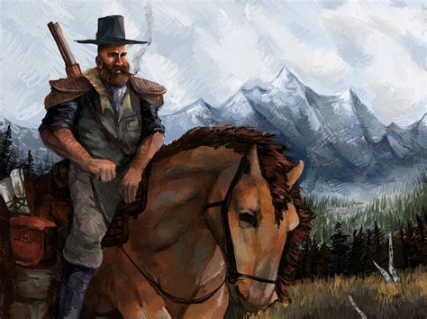 ArtStation - cowboy on horse painting . speedpaint