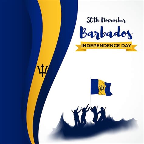 Premium Vector Vector Illustration Of Happy Barbados Independence Day