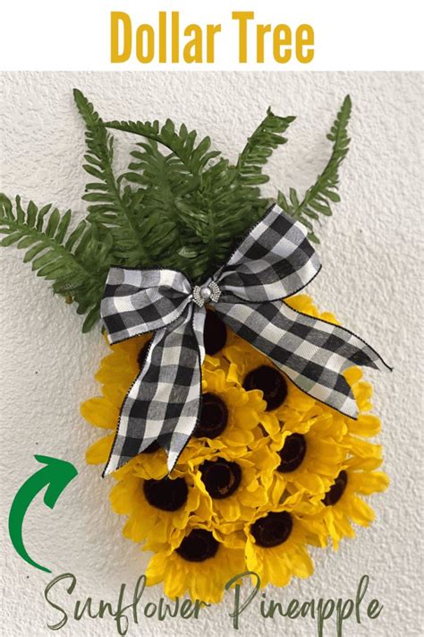 Dollar Tree Sunflower Pineapple Door Hanger Manda Panda Projects