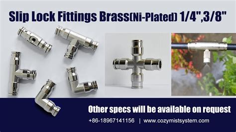 Slip Lock Fittings For Mist System Series Display Youtube