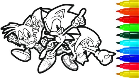 Sonic Friendly Heroes Coloring Pages Youtube