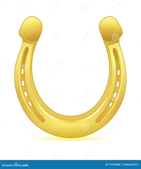 Golden Horseshoe - Lucky Symbol Stock Vector - Illustration of image ...