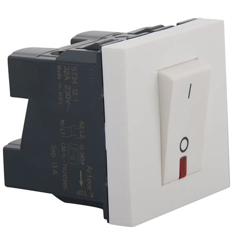 Arteor 1 Way Double Pole Switch With Indicator Red Indicator Supplied